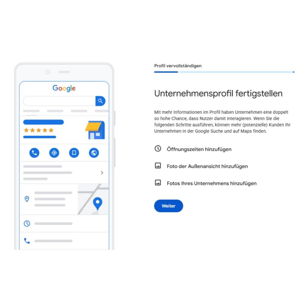 Google My Business Screenshot von einem Google My Business Profil